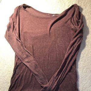 Burgundy long sleeve t-shirt